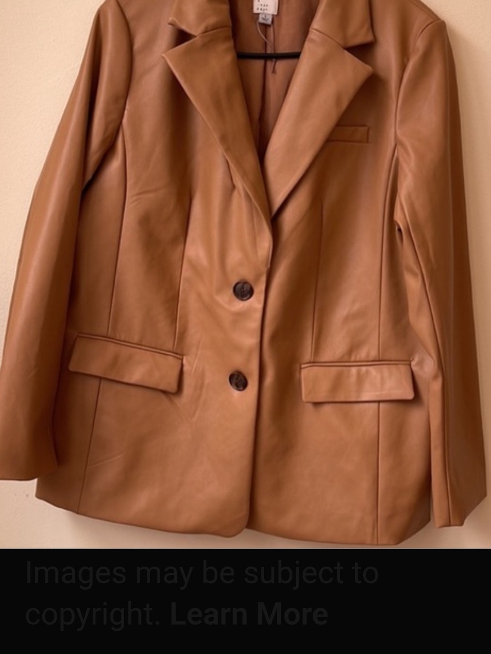 a new day Men's Or Women's Blazer in Tan, Faux Leather